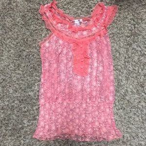Pink Sheer Top